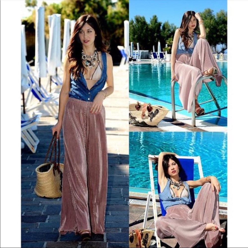 ✨PARIS✨ Fabulous accordion pleats wide leg pants - Picture 4 of 4